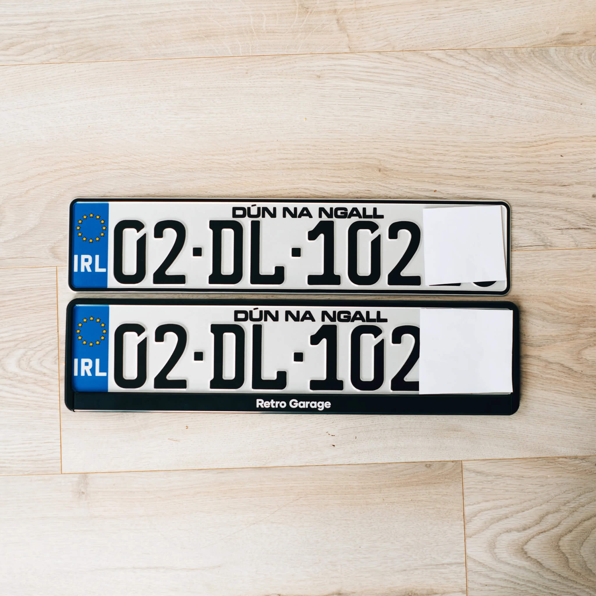 German Font Pressed Number Plates