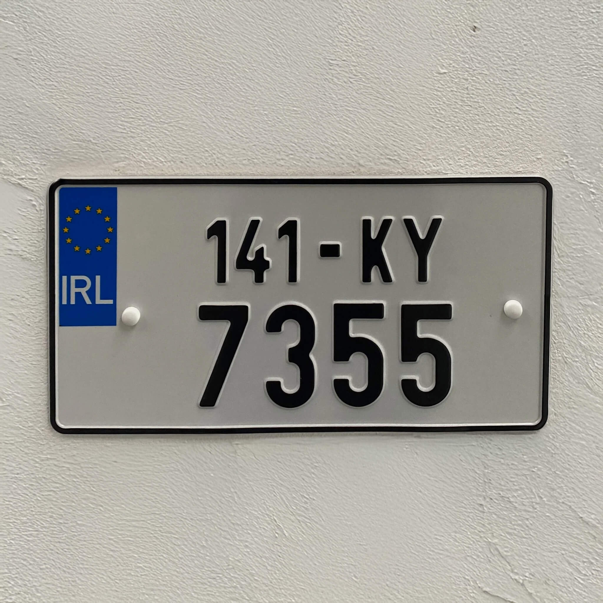 Custom Japanese Style Pressed Number Plates - Small top row, large bottom row