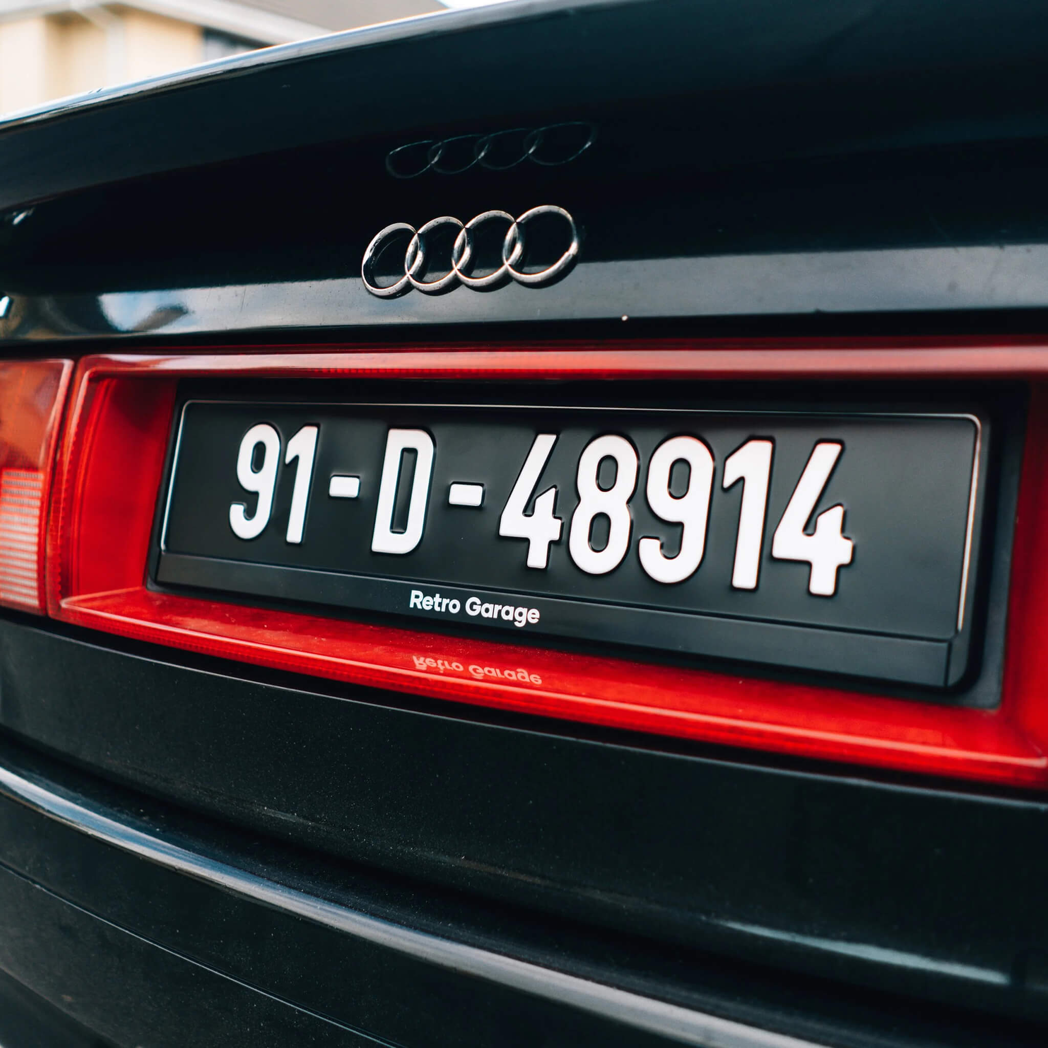 Vintage Number Plate with Modern Irish Font