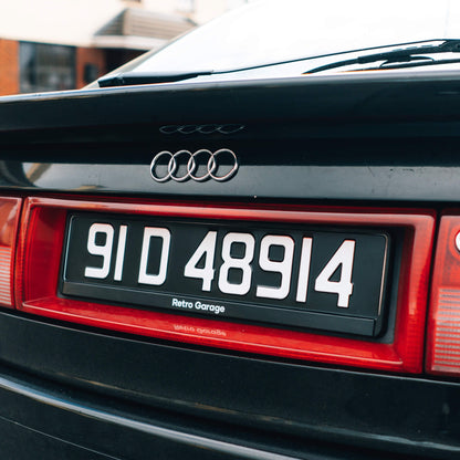 ZV Vintage Font Pressed Number Plates